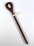 walnut slotted cooking spoon