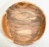 17 3/8" shallow spalted maple salad bowl