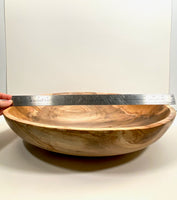 17 3/8" shallow spalted maple salad bowl